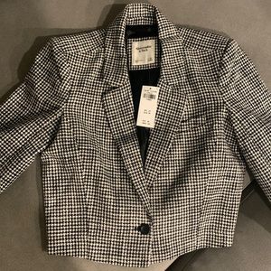 Cropped Abercrombie & Fitch Houndstooth Blazer *NEW W TAGS*